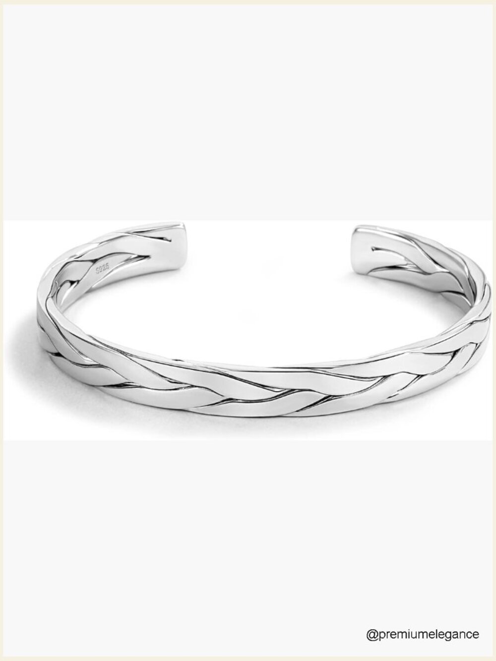 925 Sterling Silver Cuff Bracelet Adjustable Unisex Gift Box